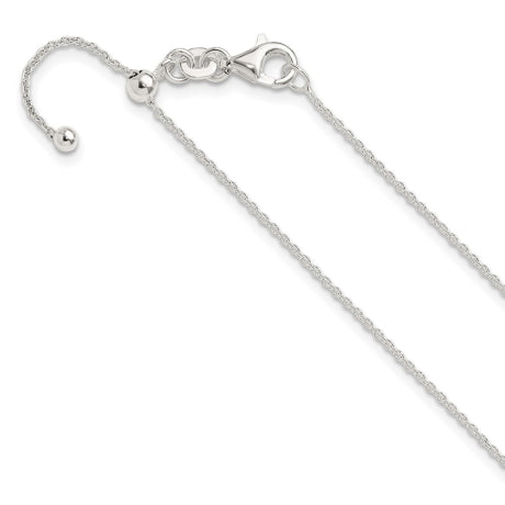 Sterling Silver Polished Adjustable Necklace