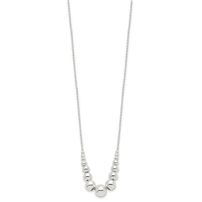 Sterling Silver Graduated Beads Necklace