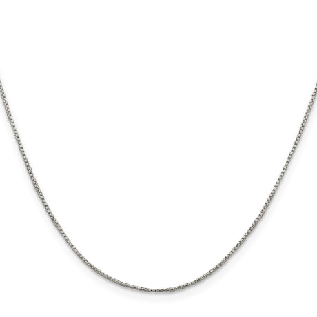 Sterling Silver 1mm Round Box Chain