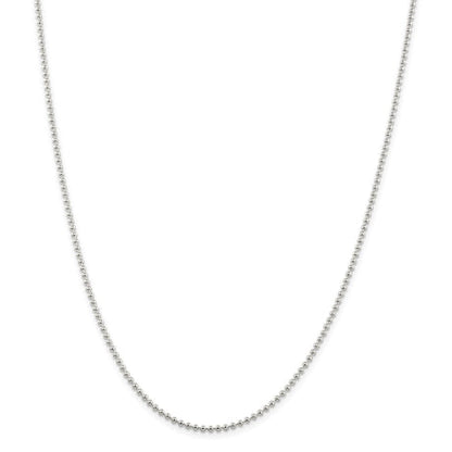 Sterling Silver 2mm Beaded Chain