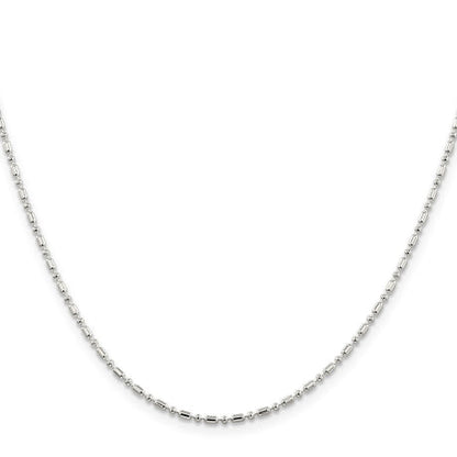 Sterling Silver 1.5mm Fancy Beaded Chain