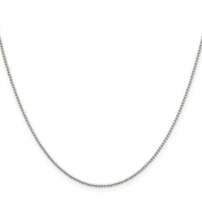 Sterling Silver 1.25mm Beaded Chain