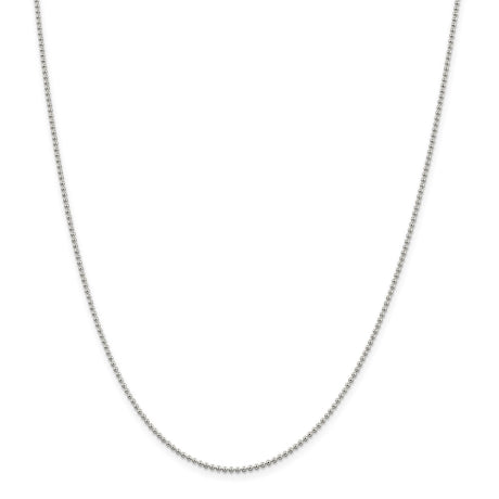 Sterling Silver 1.5mm Beaded Chain