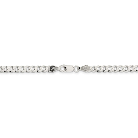 Sterling Silver 4.5mm Flat Curb Chain