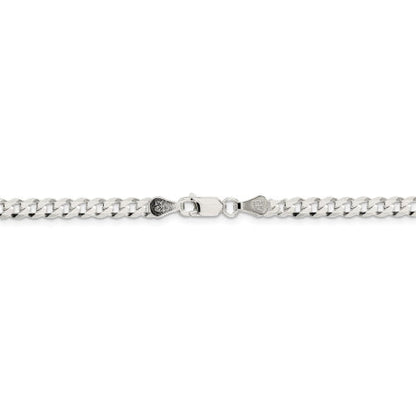 Sterling Silver 4.5mm Flat Curb Chain