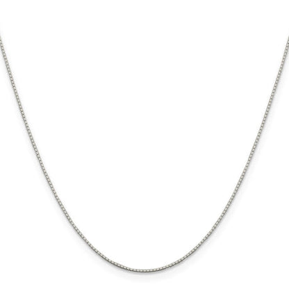 Sterling Silver Rhodium-plated .6mm Mirror Box Chain