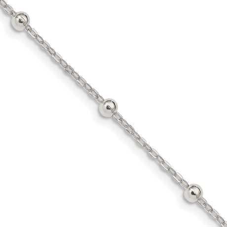 Sterling Silver 1.3mm Fancy Beaded Chain