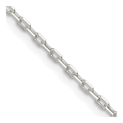 Sterling Silver 1.65mm Diamond-cut Long Link Cable Chain