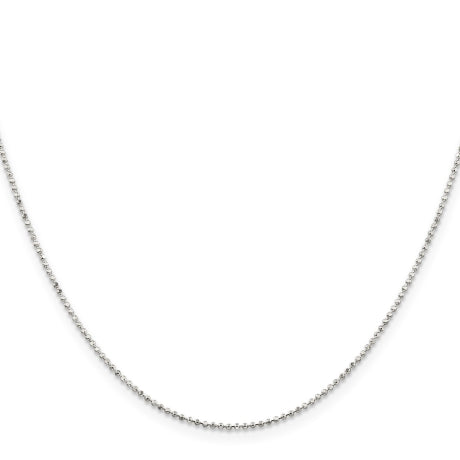 Sterling Silver 1.05mm Square Fancy Beaded Chain