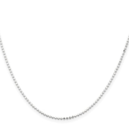 Sterling Silver 1.15mm Square Fancy Beaded Chain