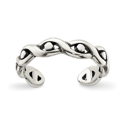 Sterling Silver Antiqued Toe Ring