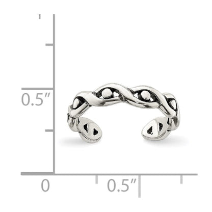 Sterling Silver Antiqued Toe Ring