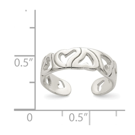 Sterling Silver Heart Toe Ring