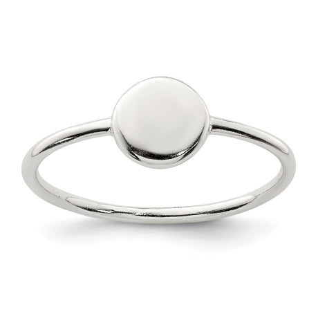 Sterling Silver Polished Circle Ring