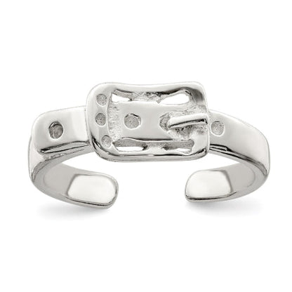 Sterling Silver Antiqued Buckle Toe Ring