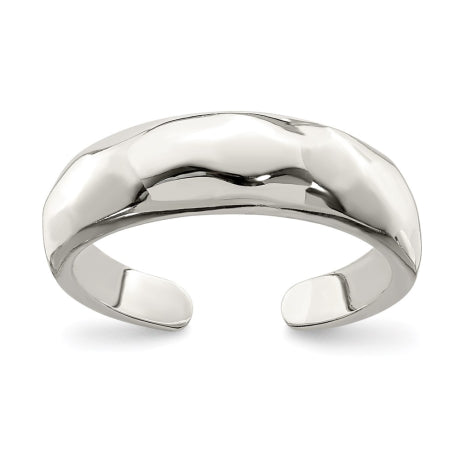 Sterling Silver Solid Polished Domed Toe Ring