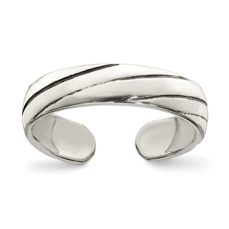 Sterling Silver Antiqued Toe Ring