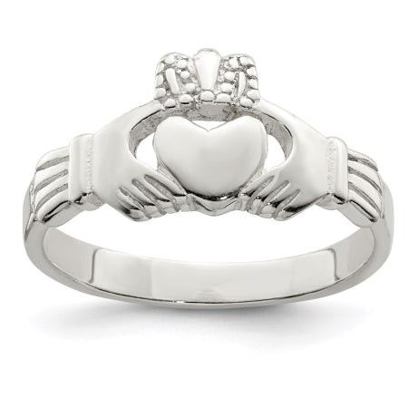 Sterling Silver Solid Claddagh Ring