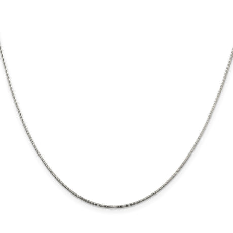 Sterling Silver 1.2mm Patterned Diamond-cut Snake Chain