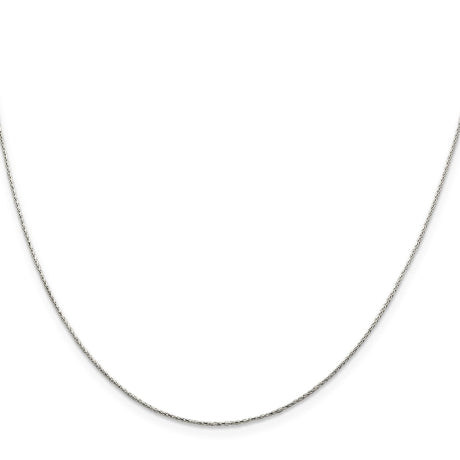 Sterling Silver .85mm Diamond-cut Round Spiga Chain