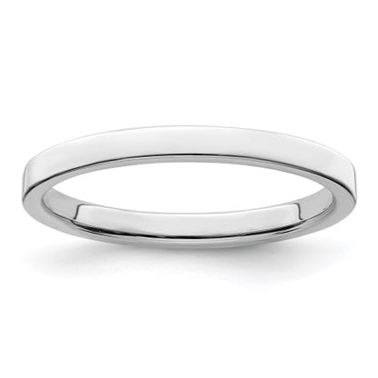 Sterling Silver 2mm Lightweight Flat Size 10 Band