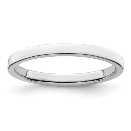 Sterling Silver 2mm Lightweight Flat Size 7 Band