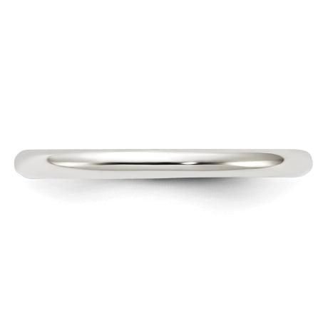 Sterling Silver 2mm Half Round Size 10 Band