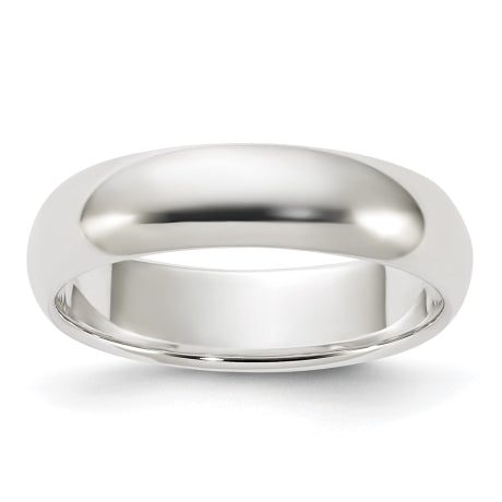 Sterling Silver 5mm Half Round Size 6 Band