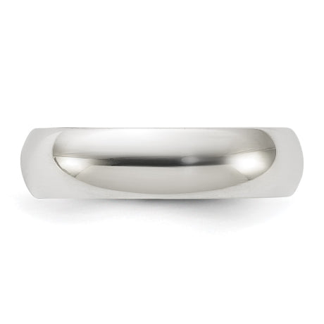 Sterling Silver 5mm Half Round Size 6 Band