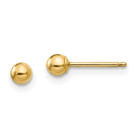 14k Madi K Polished 3mm Ball Post Earrings