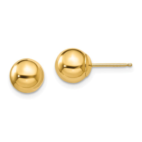 14k Madi K Polished 7mm Ball Post Earrings