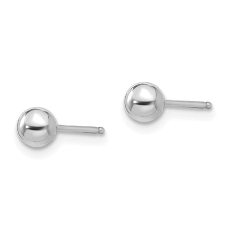 14k White Gold Madi K Polished 4mm Ball Post Earrings