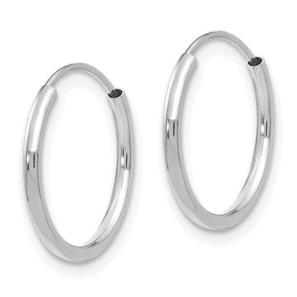 14k Madi K White Gold Endless Hoop Earrings