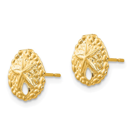 14k Madi K Sand Dollar Post Earrings