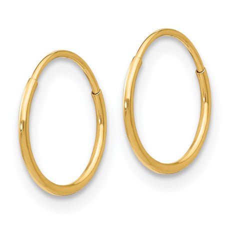 14k Madi K 1mm Hoop Earrings