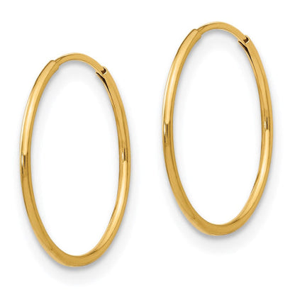 14k Madi K 1mm Hoop Earrings