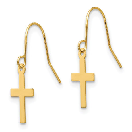 14k Madi K Cross Dangle Earrings