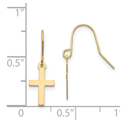 14k Madi K Cross Dangle Earrings