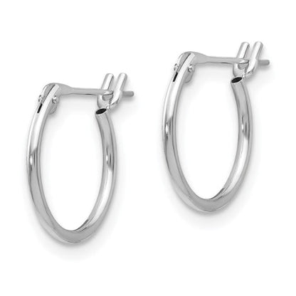 14k White Gold Madi K 1mm Hoop Earrings