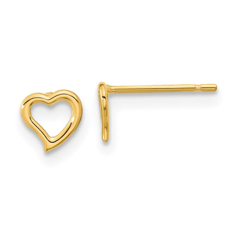 14k Madi K Double Heart Post Earrings