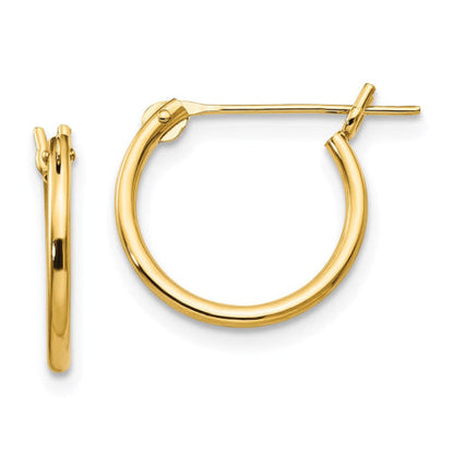 14k Madi K 1.25mm Half Hoop Earrings