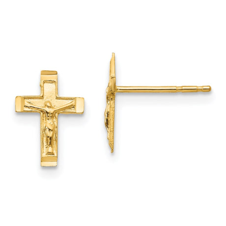 14k Madi K Crucifix Post Earrings