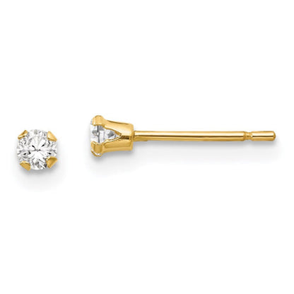 14k Madi K 3mm CZ Post Earrings