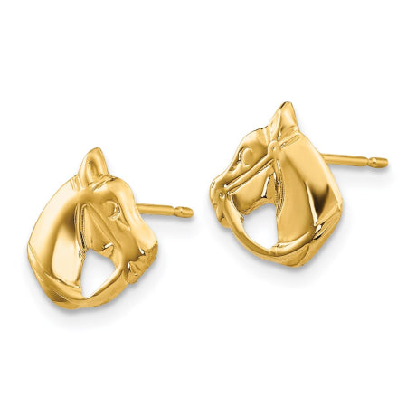 14k Madi K Polished Horse Head Post Earrings