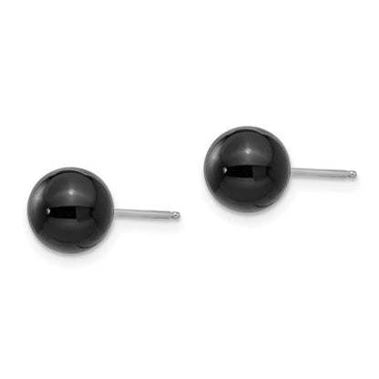 14k White Gold Madi K Onyx Bead Earrings