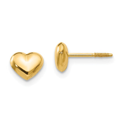 14k Madi K Sm. Puffed Heart Earrings