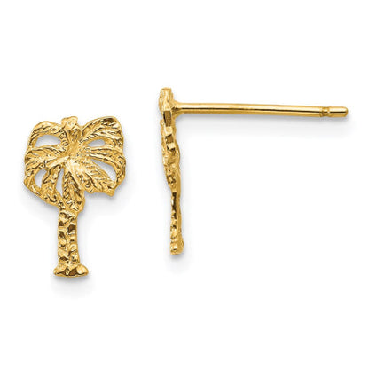 14k Palm Tree Post Earrings