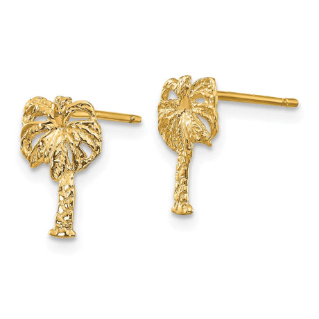 14k Palm Tree Post Earrings