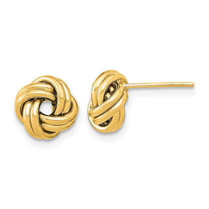 14k Polished Double Love Knot Post Earrings