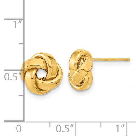 14k Polished Love Knot Post Earrings